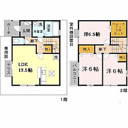 ジュネス辻井1番館 3LDKの間取図画像