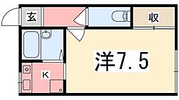 アルスランフラット 1Kの間取図画像