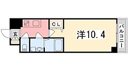 インタービレッジ土山二番館 1Kの間取図画像