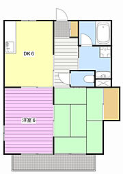 ルーエンハイム 2DKの間取図画像