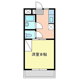 ドーム・サウス 1DKの間取図画像