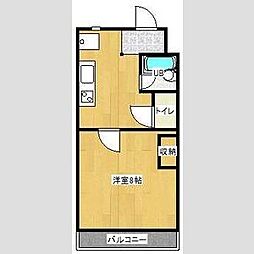 ドミール3 1DKの間取図画像