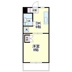 ライブ小島2 1DKの間取図画像