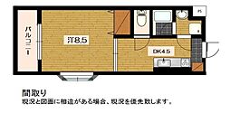 梅の里1 1DKの間取図画像