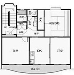 ドミ麗 3DKの間取図画像