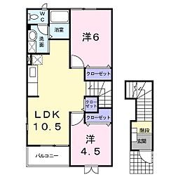 ラフィネセンチュリー 2LDKの間取図画像