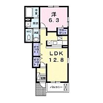 しなの　Ｆ 105 ｜ 静岡県磐田市川袋（賃貸アパート1LDK・1階・46.79㎡） その2