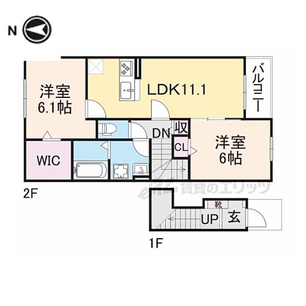 奈良県桜井市大字三輪(賃貸アパート2LDK・2階・58.60㎡)の写真 その2