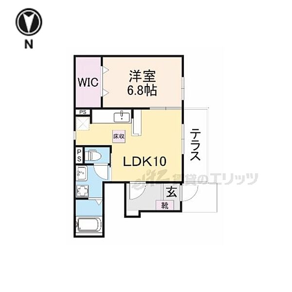 奈良県桜井市大字三輪(賃貸アパート1LDK・1階・42.58㎡)の写真 その2