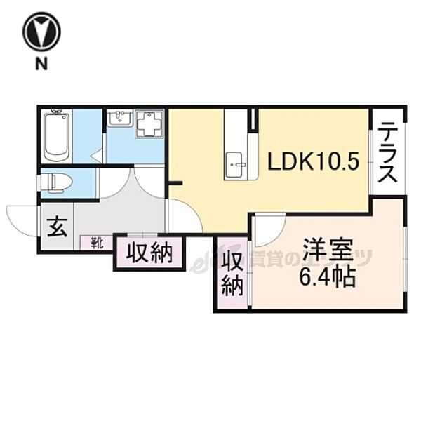 パティオリッチモンドＷ 101｜奈良県香芝市磯壁(賃貸アパート1LDK・1階・44.30㎡)の写真 その1