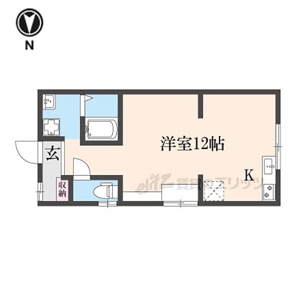 駒三ハウス 201｜奈良県生駒市東松ケ丘(賃貸アパート1R・2階・25.08㎡)の写真 その2