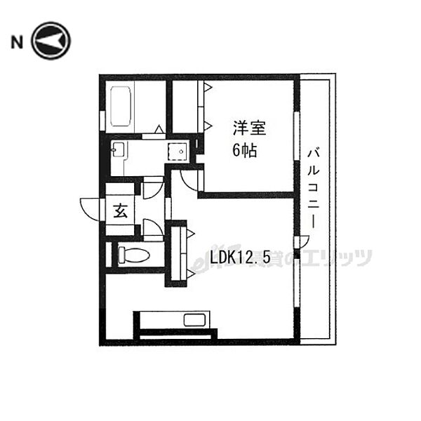 奈良県奈良市菅原町(賃貸アパート1LDK・3階・45.01㎡)の写真 その2