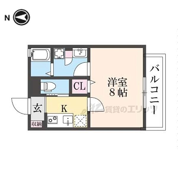 ＷｉｎｄＢｅｌｌ出口 304｜大阪府枚方市出口５丁目(賃貸アパート1K・3階・26.22㎡)の写真 その2