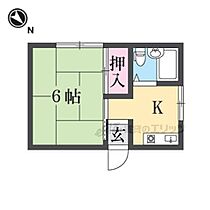 宝生荘 1-B ｜ 奈良県生駒市東旭ケ丘（賃貸アパート1K・1階・19.00㎡） その2