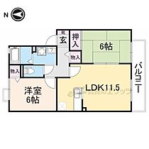 クレールN 202 ｜ 奈良県奈良市法華寺町（賃貸アパート2LDK・2階・53.48㎡） その2