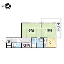 シャトーＭＯ 101 ｜ 大阪府四條畷市大字岡山（賃貸アパート2K・1階・34.00㎡） その1