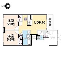 イル　ベラージオ　Ｂ 102 ｜ 奈良県奈良市敷島町１丁目（賃貸アパート2LDK・1階・54.08㎡） その2