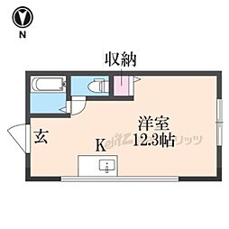 サクセスビル 5階ワンルームの間取り