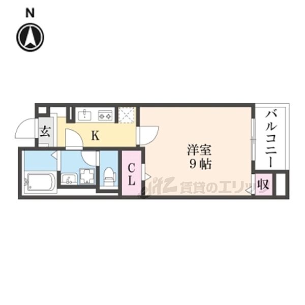 奈良県天理市川原城町(賃貸マンション1K・4階・30.79㎡)の写真 その2