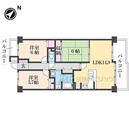 セントポリア生駒H 3LDKの間取図画像