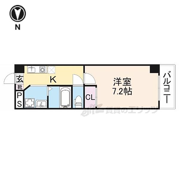 インペリアル奈良大宮 803｜奈良県奈良市大宮町６丁目(賃貸マンション1K・8階・24.98㎡)の写真 その2