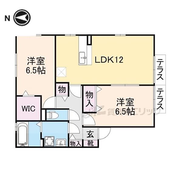 奈良県奈良市千代ヶ丘３丁目(賃貸アパート2LDK・1階・62.10㎡)の写真 その2