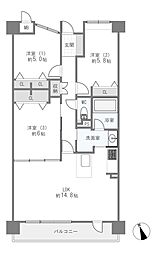 ステラヒルズ千里山星が丘 3LDKの間取図画像