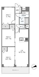 ルネ豊中 3LDKの間取図画像