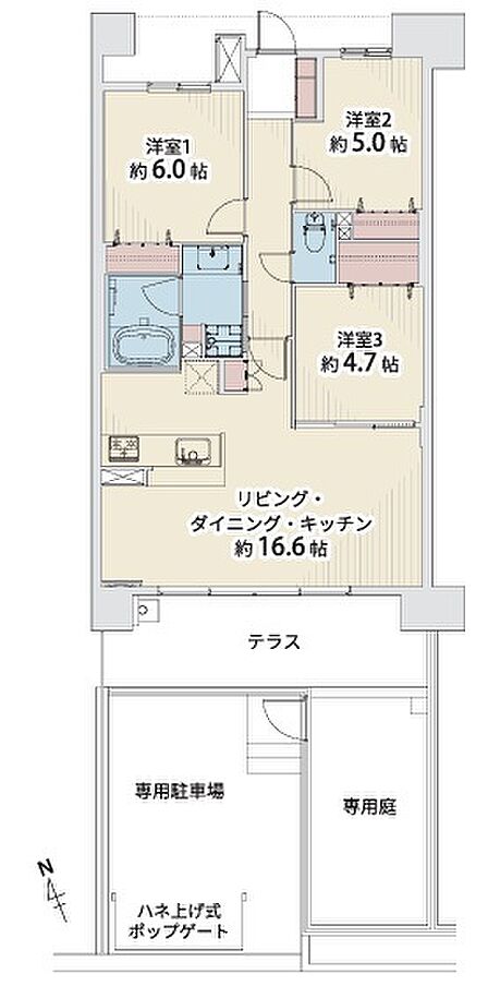 リノベーション済みの綺麗な室内で、ペットと一緒に暮らせます♪(※要承認・細則有り)