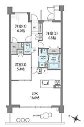 香里ケ丘七丁目アーバンライフ 3LDKの間取図画像