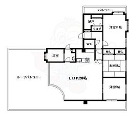 ユニバース大濠 3LDKの間取図画像