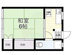 柴田ハイツ 1Kの間取図画像