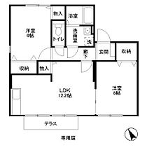 プリシェール逆井II 102 ｜ 茨城県結城市大字結城（賃貸アパート2LDK・1階・52.72㎡） その2