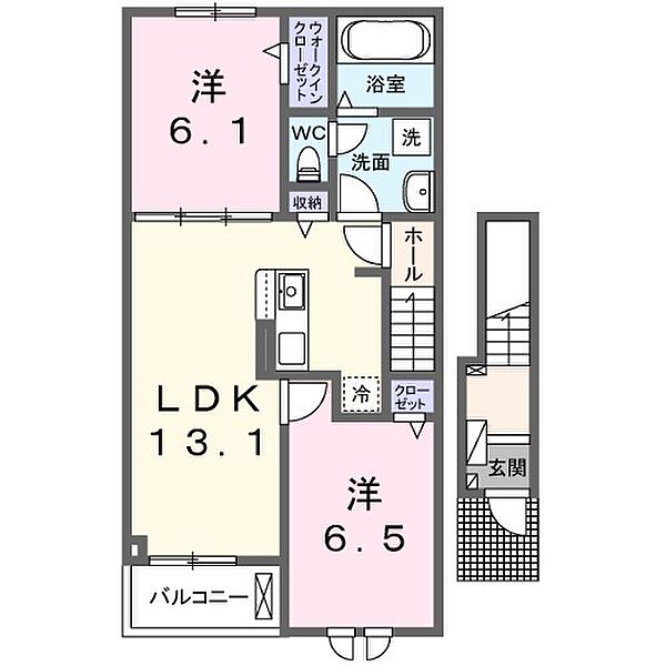 グリフィンドールI 202｜茨城県守谷市本町(賃貸アパート2LDK・2階・59.58㎡)の写真 その2