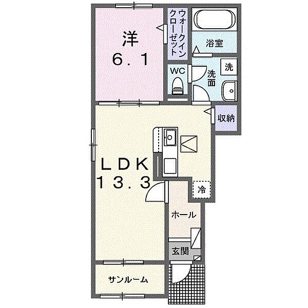 グリフィンドールII 101｜茨城県守谷市本町(賃貸アパート1LDK・1階・50.01㎡)の写真 その2