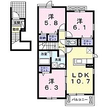 ルミナス 201 ｜ 茨城県龍ケ崎市長山６丁目（賃貸アパート3LDK・2階・67.27㎡） その2