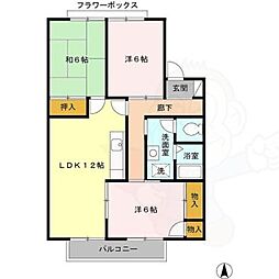 リバーシャトルA棟 3LDKの間取図画像