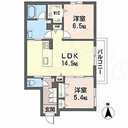 シャーメゾンラフォレ 2LDKの間取図画像