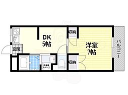 サントピア 1DKの間取図画像