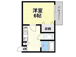 ラウンドハピーネス 1Kの間取図画像