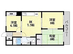 アイマンション真菅 3DKの間取図画像