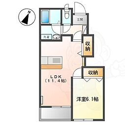 ルミナス 1LDKの間取図画像