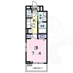 ハルズMIKURADO 1Kの間取図画像