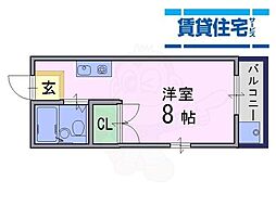 OMレジデンス橿原 ワンルームの間取図画像