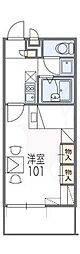レオパレス幸甚 2階1Kの間取り