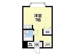 リバーサイド廣田2 ワンルームの間取図画像