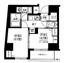 アイル押上ノルドドゥーエ 201 ｜ 東京都墨田区東向島2丁目（賃貸マンション2K・2階・33.56㎡） その2