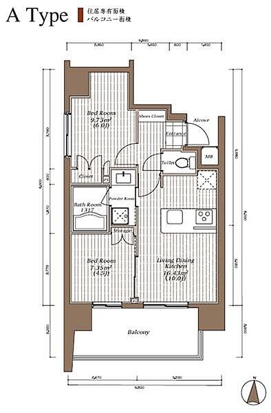 ザ・パーククロス錦糸町レジデンス 601｜東京都墨田区太平4丁目(賃貸マンション1SLDK・6階・45.16㎡)の写真 その2