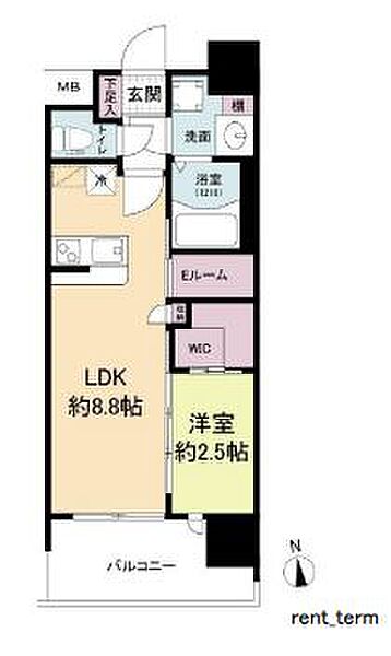 セレニテ難波グランデノール 505｜大阪府大阪市浪速区桜川1丁目(賃貸マンション1LDK・5階・30.97㎡)の写真 その2