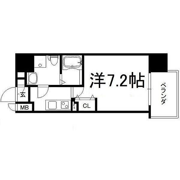 アドバンス大阪ルーチェ 203｜大阪府大阪市西区川口4丁目(賃貸マンション1K・2階・23.20㎡)の写真 その2